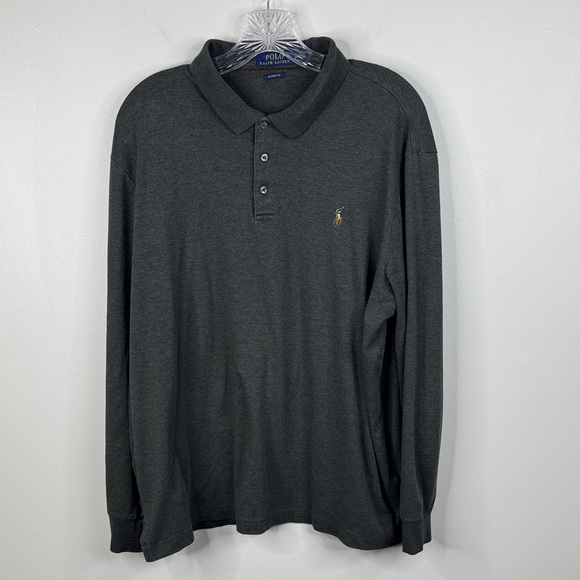 Polo Ralph Lauren Shirt Mens Extra Large XL Gray Classic Fit Polo Golf Preppy - Picture 1 of 7